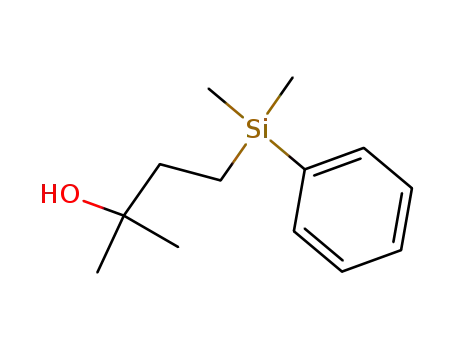 Molecular Structure of 18410-34-9 (3-(dimethylphenylsilyl)-1,1-dimethyl-1-propanol)