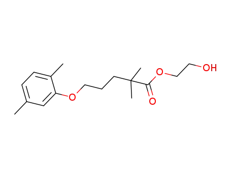 Molecular Structure of 1313404-96-4 (2-hydroxyethyl 5-(2,5-dimethylphenoxy)-2,2-dimethylpentanoate)