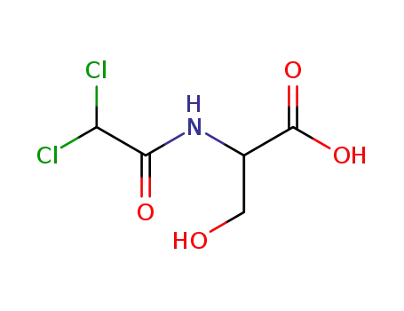 Molecular Structure of 4530-31-8 (N-Dichloroacetyl-DL-serine)