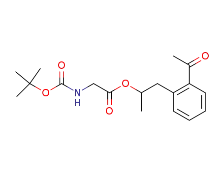 Molecular Structure of 618068-89-6 (N-Boc-glycine 2-(2-acetylphenyl)-1-methylethyl ester)