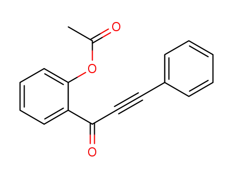 Molecular Structure of 16619-67-3 (1-(2-acetoxy-phenyl)-3-phenyl-2-propyn-1-one)