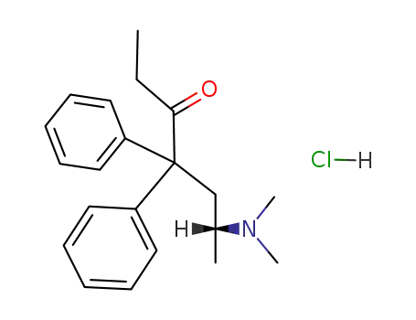 Molecular Structure of 5967-73-7 ((R)-dimethyl(1-methyl-4-oxo-3,3-diphenylhexyl)ammonium chloride)