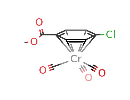 Molecular Structure of 12241-54-2 ((η6-p-(CH3O2C)ClC6H4)chromium tricarbonyl)