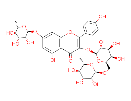 4H-1-Benzopyran-4-one,3-[[6-O-(6-deoxy-a-L-mannopyranosyl)-b-D-galactopyranosyl]oxy]-7-[(6-deoxy-a-L-mannopyranosyl)oxy]-5-hydroxy-2-(4-hydroxyphenyl)-