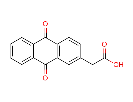 Molecular Structure of 76161-80-3 (2-(9,10-DIOXO-9,10-DIHYDRO-2-ANTHRACENYL)ACETIC ACID)