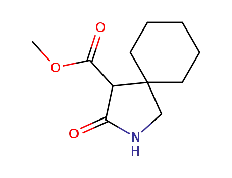 Molecular Structure of 128262-17-9 (methyl 3-oxo-2-azaspiro<4.5>decane-4-carboxylate)