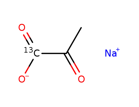 Molecular Structure of 87976-71-4 (PYRUVIC ACID, SODIUM SALT (1-13C))
