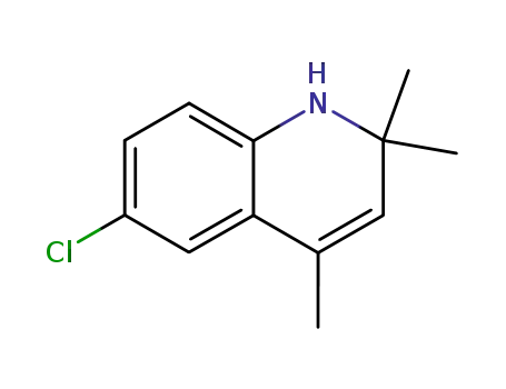Molecular Structure of 6848-16-4 (6-chloro-1,2-dihydro-2,2,4-trimethylquinoline)