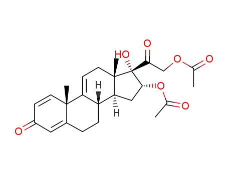Molecular Structure of 95943-95-6 (16α,21-diacetoxy-17-hydroxy-pregna-1,4,9(11)-triene-3,20-dione)
