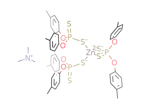 Molecular Structure of 77451-12-8 (tetramethylammonium bis(OO'-di-p-tolyl dithiophosphato-S) (OO'-di-p-tolyl dithiophosphato-SS')zincate)