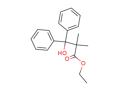 Molecular Structure of 59697-75-5 (Ethyl 3-hydroxy-2,2-dimethyl-3,3-diphenylpropanoate)