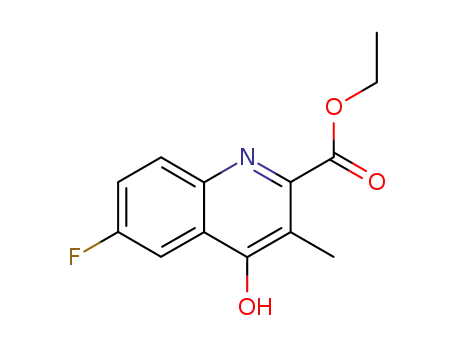 Molecular Structure of 343-09-9 (6-fluoro-4-hydroxy-3-methyl-quinoline-2-carboxylic acid ethyl ester)