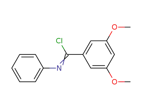 Molecular Structure of 87281-99-0 (3,5-Dimethoxy-N-phenyl-benzimidoyl chloride)