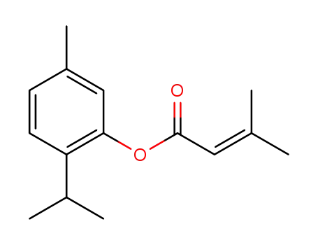 Molecular Structure of 1093943-08-8 (2-isopropyl-5-methylphenyl 3-methyl-2-butenoate)