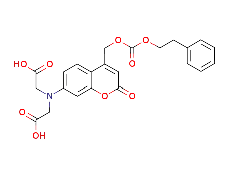 {7-[bis(carboxymethyl)amino]coumarin-4-yl}methyl 2-phenylethyl carbonate
