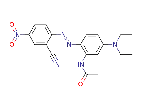 Molecular Structure of 52583-54-7 (N-[2-[(2-cyano-4-nitrophenyl)azo]-5-(diethylamino)phenyl]acetamide)