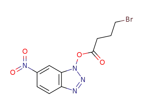 Molecular Structure of 121335-12-4 (4-Bromo-butyric acid 6-nitro-benzotriazol-1-yl ester)