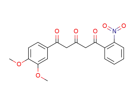 Molecular Structure of 199279-10-2 (1-(3,4-dimethoxyphenyl)-5-(2-nitrophenyl)pentane-1,3,5-trione)