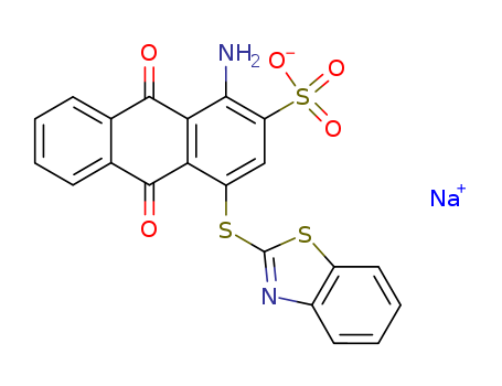 2-Anthracenesulfonicacid, 1-amino-4-(2-benzothiazolylthio)-9,10-dihydro-9,10-dioxo-, sodium salt(1:1)