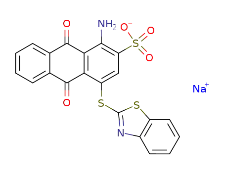 sodium 1-amino-4-(2-benzothiazol-ylthio)-9,10-dihydro-9,10-dioxoanthracene-2-sulphonate