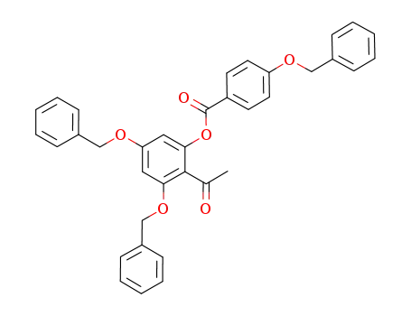 Molecular Structure of 1192260-72-2 (2'-(4''-(benzyloxy)benzoyloxy)-4',6'-dibenzyloxyacetophenone)
