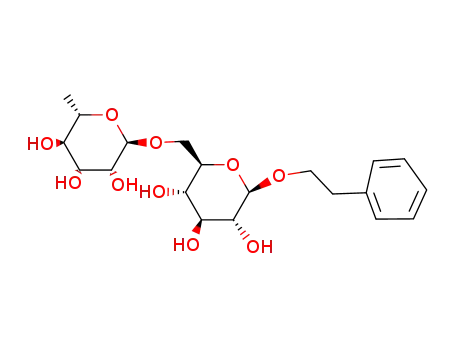 Molecular Structure of 88510-08-1 (2-phenylethyl O-α-L-rhamnopyranosyl-(1→6)-β-D-glucopyranoside)