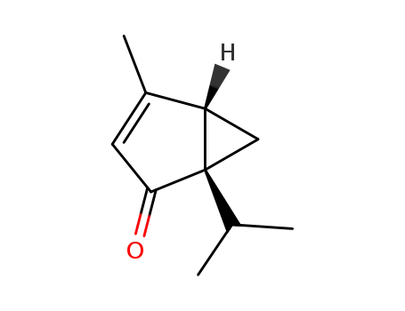 Molecular Structure of 546-78-1 ([1R,5S,(-)]-4-Methyl-1-isopropylbicyclo[3.1.0]hexa-3-ene-2-one)