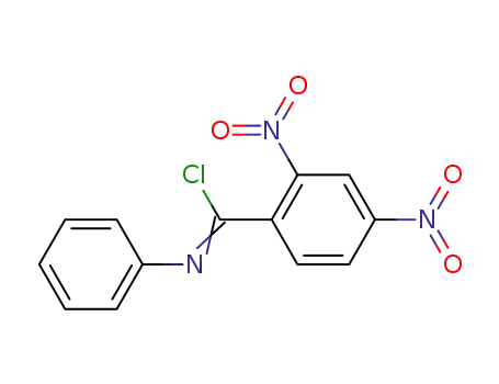 Molecular Structure of 87282-02-8 (2,4-Dinitro-N-phenyl-benzimidoyl chloride)