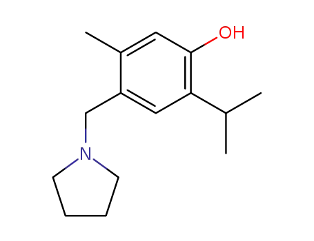 Molecular Structure of 68098-06-6 (1-<(4-Hydroxy-3-isopropyl-6-methyl-phenyl)-methyl>-pyrrolidin)