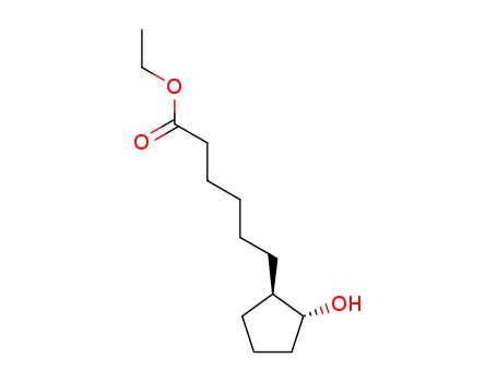 Molecular Structure of 60145-67-7 (ethyl 2-hydroxycyclopentanehexanoate)