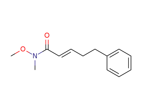 Molecular Structure of 137386-72-2 (2-Pentenamide, N-methoxy-N-methyl-5-phenyl-, (2E)-)