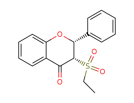 Molecular Structure of 113094-01-2 (4H-1-Benzopyran-4-one, 3-(ethylsulfonyl)-2,3-dihydro-2-phenyl-, cis-)