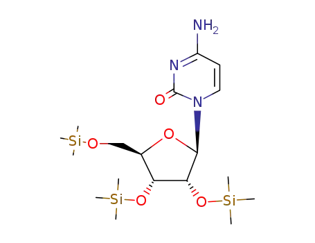 Molecular Structure of 51432-41-8 (<i>O</i><sup>2'<sub>,<i>O</i></sub>3'<sub>,<i>O</i></sub>5'</sup>-tris-trimethylsilanyl-cytidine)