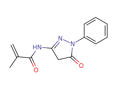 Molecular Structure of 3331-54-2 (N-(4,5-dihydro-5-oxo-1-phenyl-1H-pyrazol-3-yl)methacrylamide)