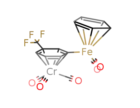 Molecular Structure of 114636-09-8 ((η6-m-(CF3)(CpFe(carbonyl)2)C6H4))chromium tricarbonyl)