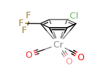 Molecular Structure of 114636-07-6 ((η6-m-(CF3)ClC6H4)chromium tricarbonyl)