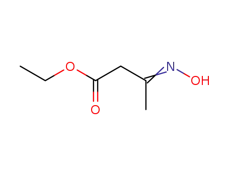 Molecular Structure of 5447-76-7 (ethyl (3Z)-3-hydroxyiminobutanoate)