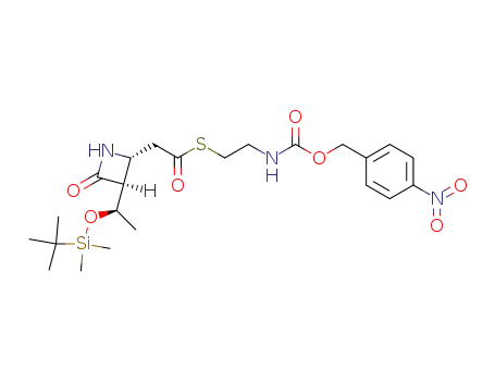 3(S)-<1(R)-<(tert-butyldimethylsilyl)oxy>ethyl>-4(R)-<<<<2-<<(p-nitrobenzyloxy)carbonyl>amino>ethyl>thio>carbonyl>methyl>azetidin-2-one