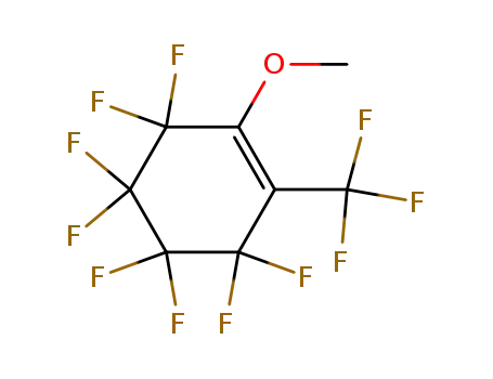Molecular Structure of 85577-98-6 (1-methoxy-2-trifluoromethyloctafluorocyclohex-1-ene)