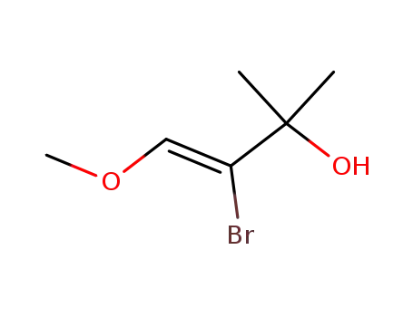 Molecular Structure of 85371-43-3 ((Z)-3-Bromo-4-methoxy-2-methyl-3-buten-2-ol)