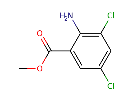 Molecular Structure of 52727-62-5 (METHYL 2-AMINO-3,5-DICHLOROBENZOATE)