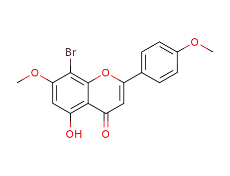 Molecular Structure of 35095-48-8 (6-bromo-5-hydroxy-7,4'-dimethoxyflavone)