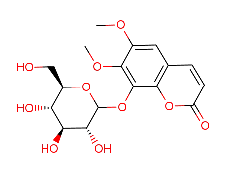Molecular Structure of 58970-71-1 (fraxidin 8-O-β-D-glucopyranoside)