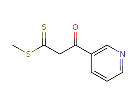 Molecular Structure of 1312414-21-3 (methyl-3-oxo-3-(pyridin-3-yl)propanedithioate)