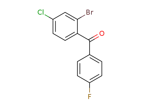 Molecular Structure of 947263-28-7 (2-bromo-4-chloro-4'-fluorobenzophenone)