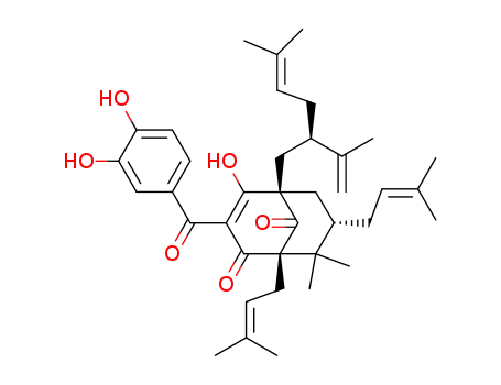 Bicyclo[3.3.1]non-3-ene-2,9-dione,3-(3,4-dihydroxybenzoyl)-4-hydroxy-8,8-dimethyl-1,7-bis(3-methyl-2-buten-1-yl)-5-[(2R)-5-methyl-2-(1-methylethenyl)-4-hexen-1-yl]-,(1S,5S,7S)-