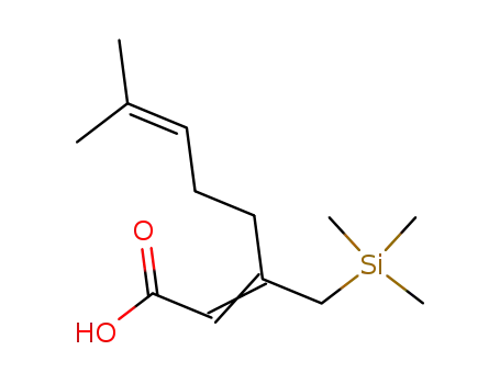 2,6-Octadienoic acid, 7-methyl-3-[(trimethylsilyl)methyl]-, (E)-