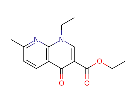 Molecular Structure of 33331-59-8 (ethyl 1-ethyl-1,4-dihydro-7-methyl-4-oxo-1,8-naphthyridine-3-carboxylate)