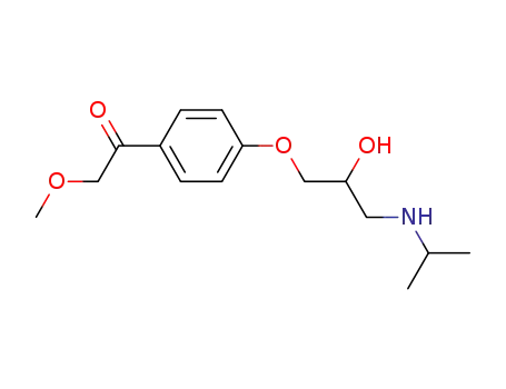 Molecular Structure of 73723-85-0 (1-(4-(2-Hydroxy-3-(isopropylaMino)propoxy)phenyl)-2-Methoxyethanone)