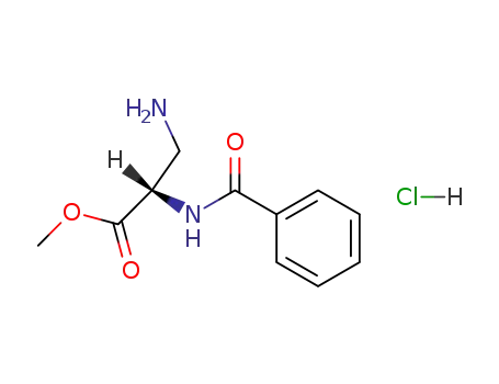 Molecular Structure of 39741-31-6 ((<i>S</i>)-3-amino-2-benzoylamino-propionic acid methyl ester; hydrochloride)